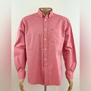 Tommy Hilfiger Men’s Classic Fit Casual Long Sleeve Button Down Shirt, Size Med